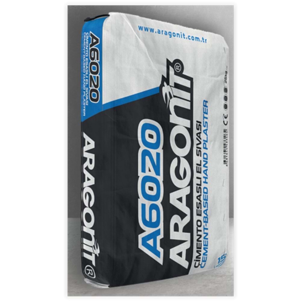 Aragonit Çimento Esaslı El Sıvası 25 kg (Gri)