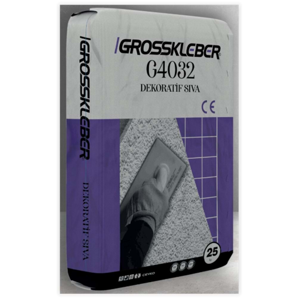 Aragonit Grosskleber Dekoratif Sıva 25 kg (Gri)
