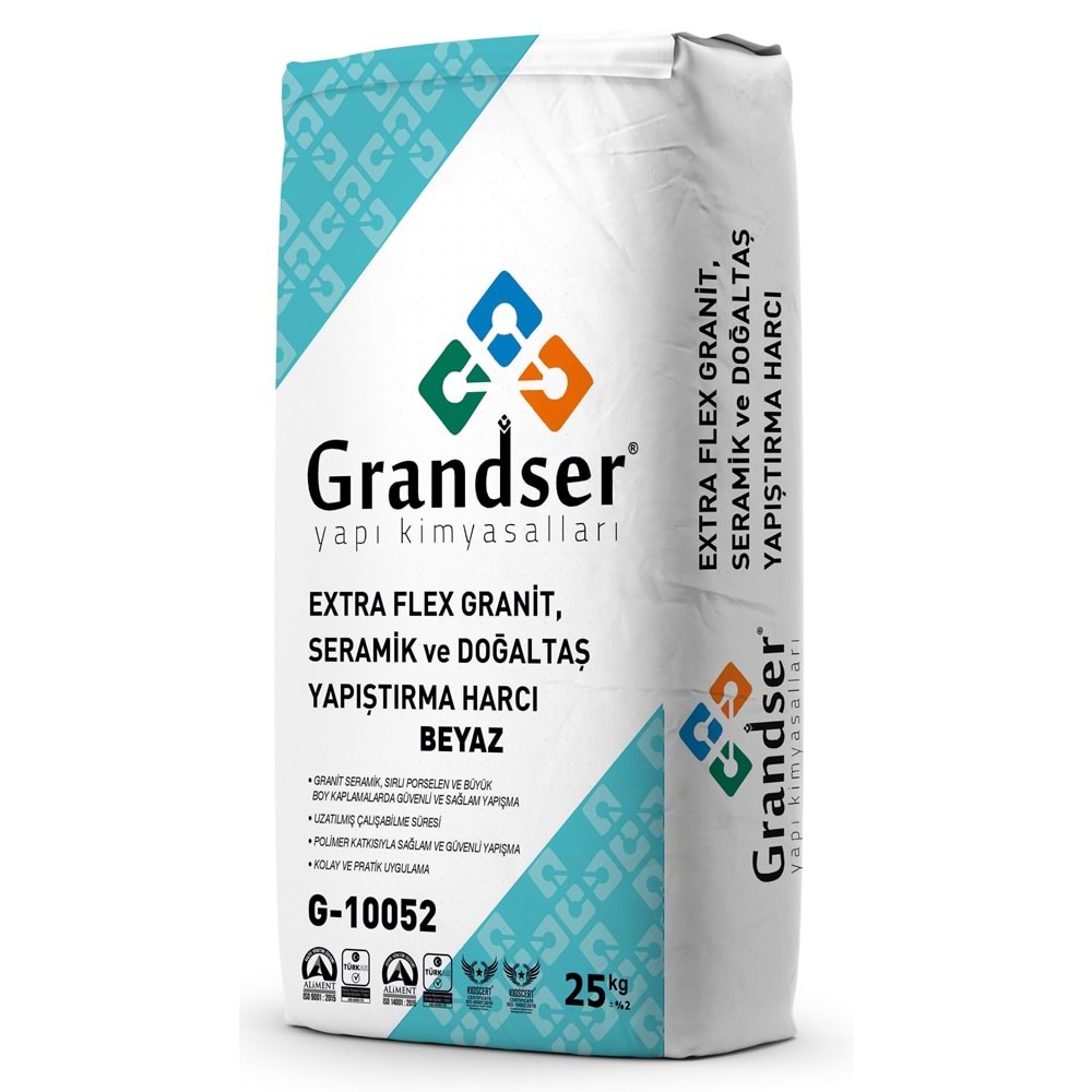 Grandser Extra Flex Yapıştırma Harcı (Beyaz) 25 kg