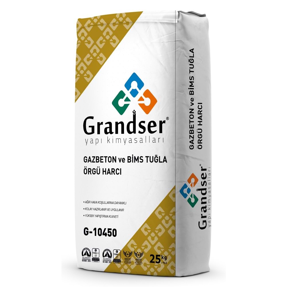 Grandser Gazbeton ve Bims Tuğla Yapıştırma Harcı 25 kg