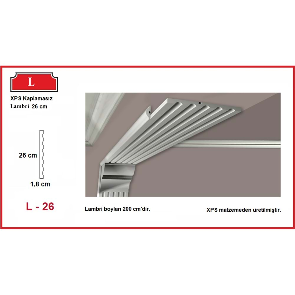 Dekoras Lambri L-26 cm (26x1.8 cm)