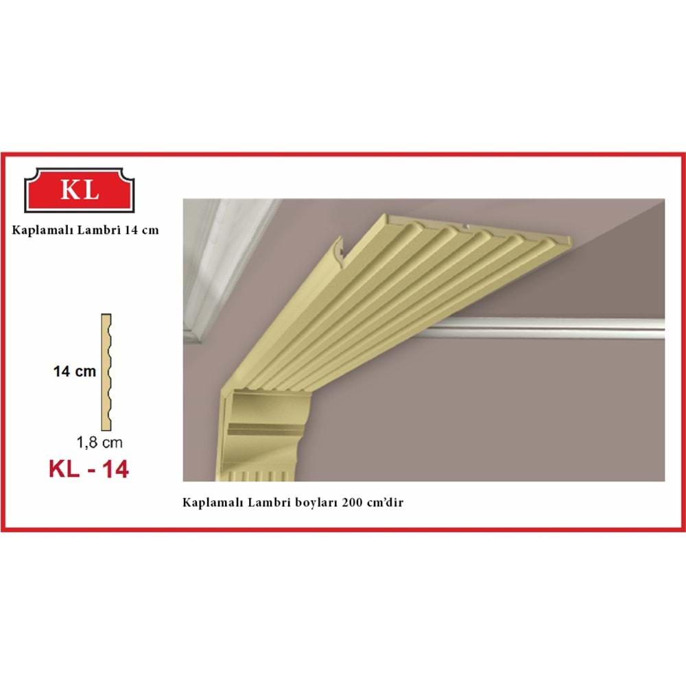 Dekoras Kaplamalı Lambri KL-14 cm (14x1.8 cm)