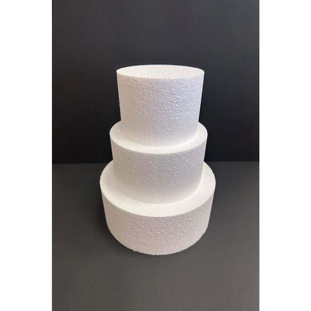 Strafor 3 Katlı Maket Pasta (15x10-20x10-25x10 cm)