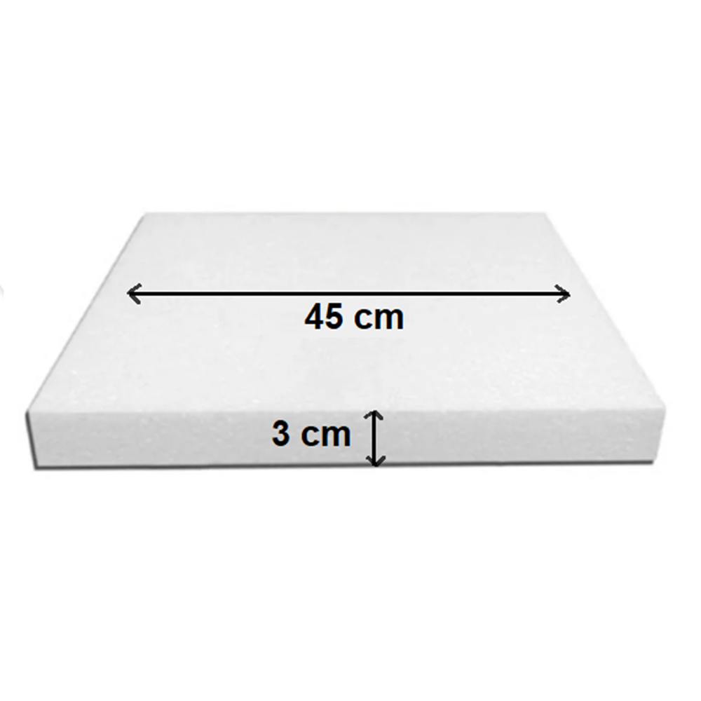 Strafor Kare Pasta Altlığı Taban (45x45x3 cm)