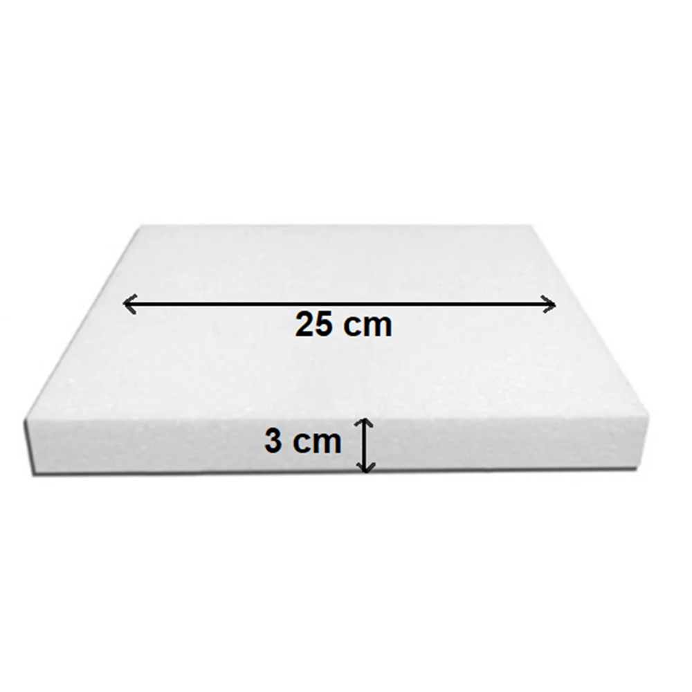 Strafor Kare Pasta Altlığı Taban (25x25x3 cm)