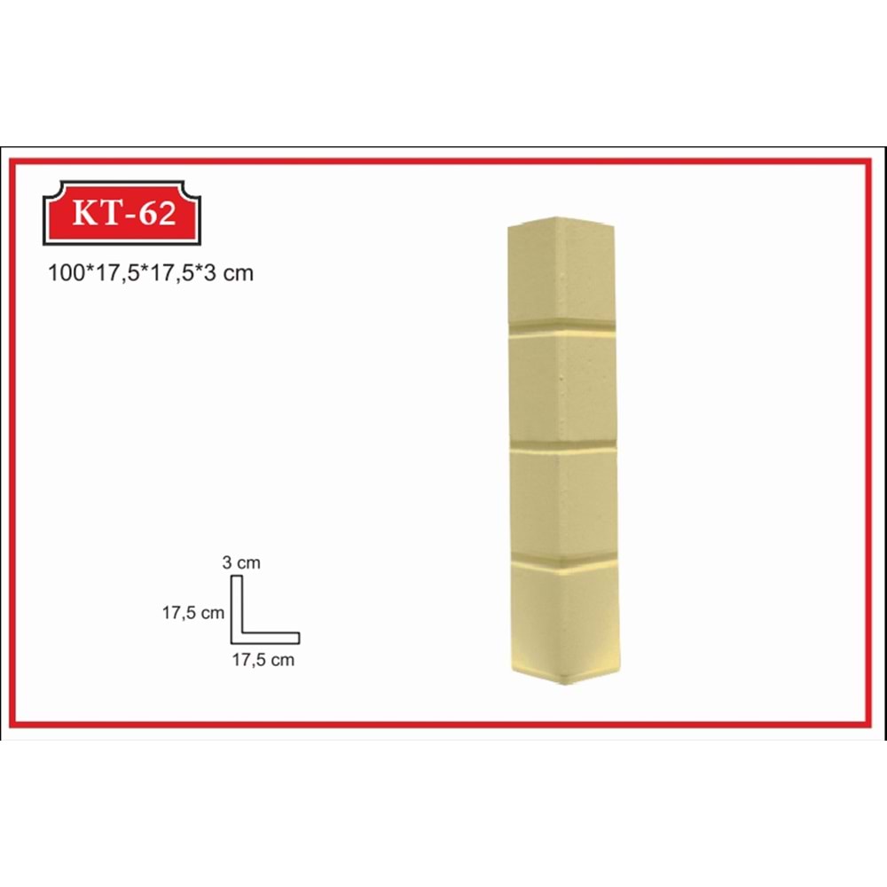 Dekoras Köşe Taşı DKT-62 (18.5x18.5x100 cm)