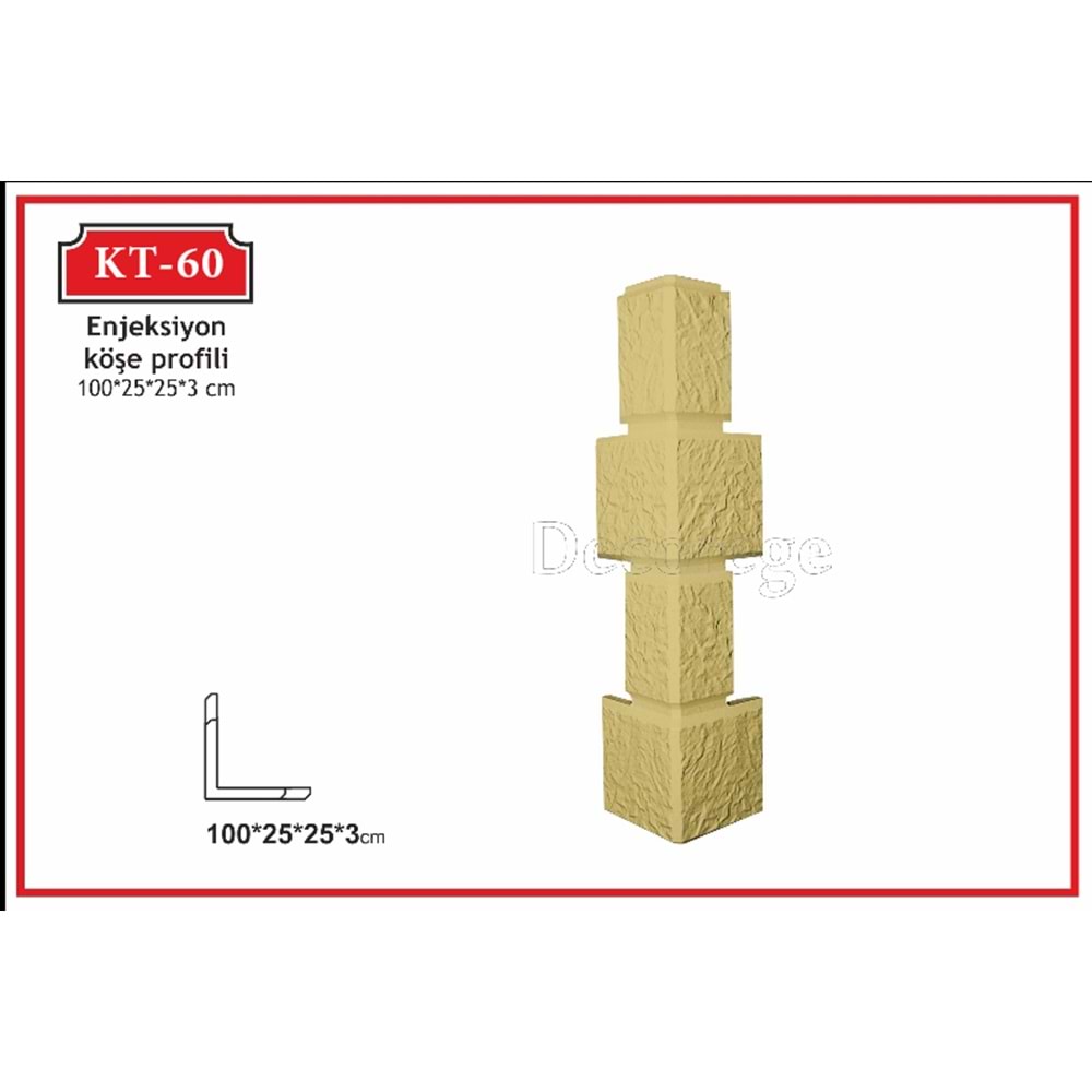 Dekoras Köşe Taşı DKT-60 (18.5x18.5x100 cm)