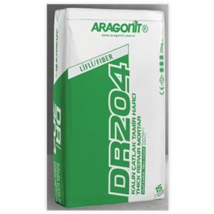 Aragonit Derkim Kalın Çatlak Tamir Harcı 25 kg (Beyaz Lifli)