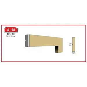 Dekoras Düz Söve S-68 (20x5x5 cm)