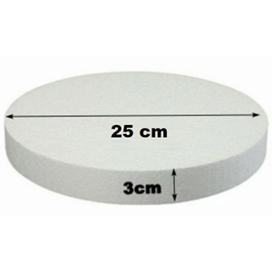 Strafor Yuvarlak Pasta Altlığı Taban (25x3 cm)