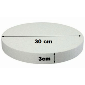 Strafor Yuvarlak Pasta Altlığı Taban (30x3 cm)