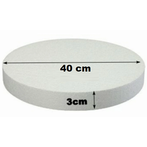 Strafor Yuvarlak Pasta Altlığı Taban (40x3 cm)