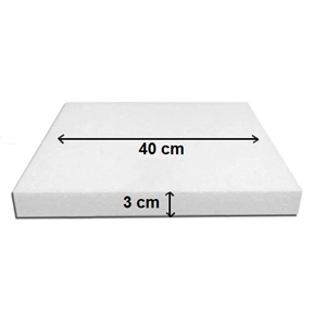 Strafor Dikdörtgen Pasta Altlığı Taban (40x50x3 cm)