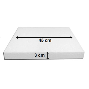 Strafor Kare Pasta Altlığı Taban (45x45x3 cm)