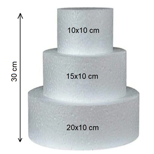 Strafor 3 Katlı Maket Pasta (10x10-15x10-20x10 cm)