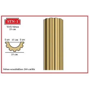 Dekoras Yivli Sütun STN-1 (Çap 45 cm)