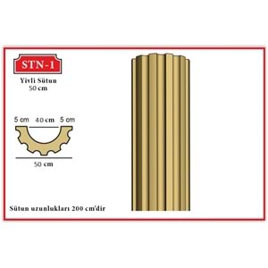 Dekoras Yivli Sütun STN-1 (Çap 50 cm)