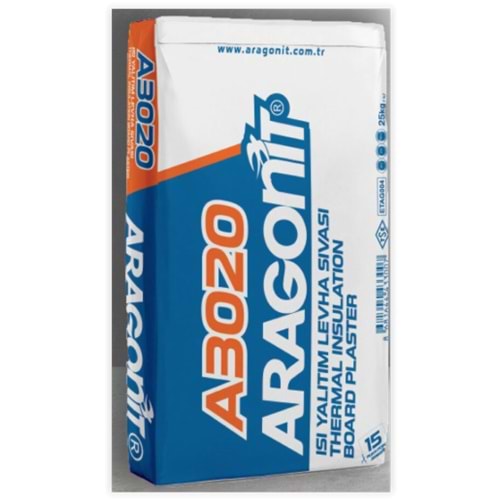 Aragonit Isı Yalıtım Levha Sıva 25 kg (Gri)
