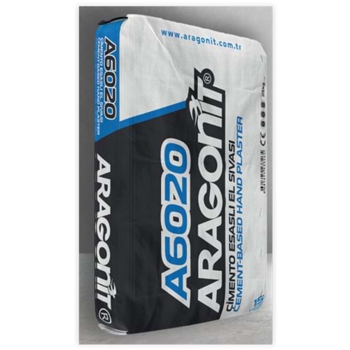 Aragonit Çimento Esaslı El Sıvası 25 kg (Gri)