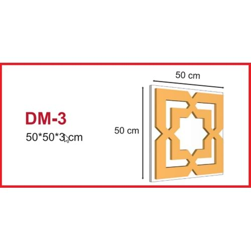 Dekoras Dekoratif Cephe Motifi DM-3 (50x50x3 cm)
