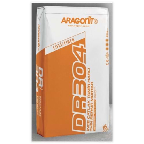 Aragonit Derkim İnce Çatlak Tamir Harcı 25 kg (Gri)