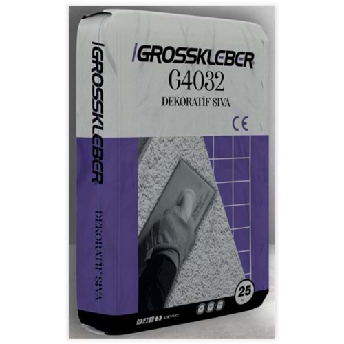 Aragonit Grosskleber Dekoratif Sıva 25 kg (Gri)