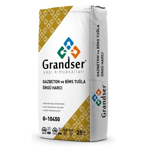 Grandser Gazbeton ve Bims Tuğla Yapıştırma Harcı 25 kg