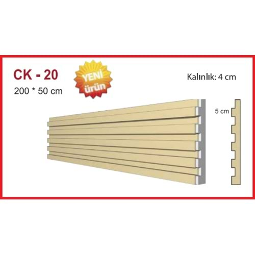 Dekoras Cephe Kaplama CK-20 Lambri Model (200x50x4 cm)