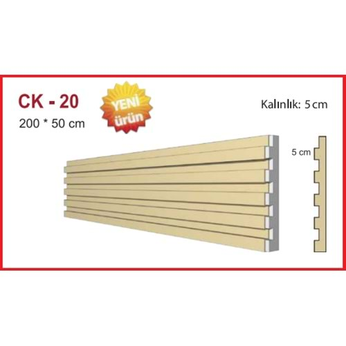 Dekoras Cephe Kaplama CK-20 Lambri Model (200x50x5 cm)