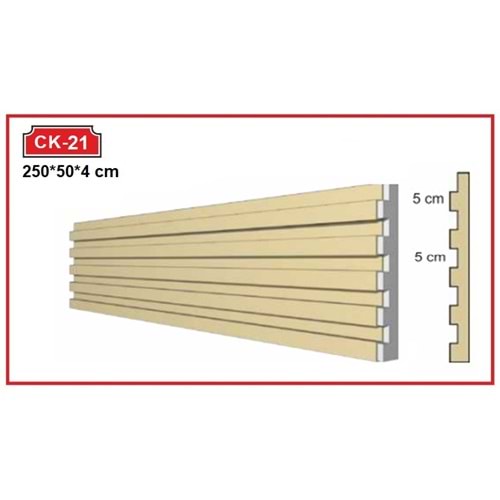 Dekoras Cephe Kaplama CK-21 Lambri Model (250x50x4 cm) 28 DNS