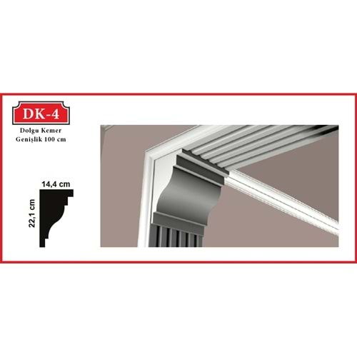 Dekoras Kaplamasız Dolgu Kemer DK-4 - 100 cm (14.4x22.1 cm)