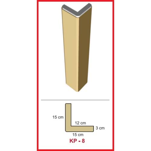 Dekoras Köşe Profili KP-8 (15x15x3 cm)