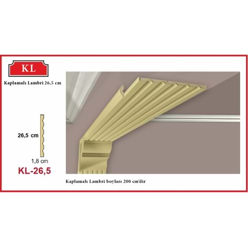 Dekoras Kaplamalı Lambri KL-26.5 cm (26.5x1.8 cm)