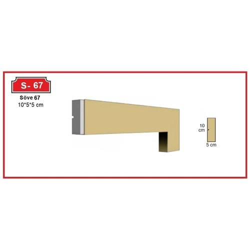 Dekoras Düz Söve S-67 (10x5x5 cm)