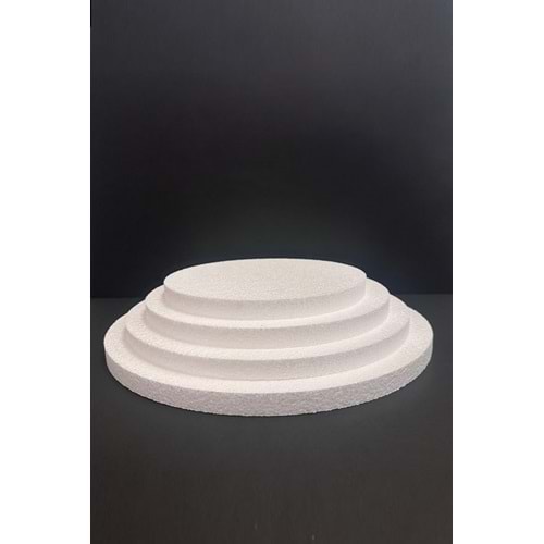 Strafor Yuvarlak Pasta Altlığı Taban (30x3 cm) 100 Adet