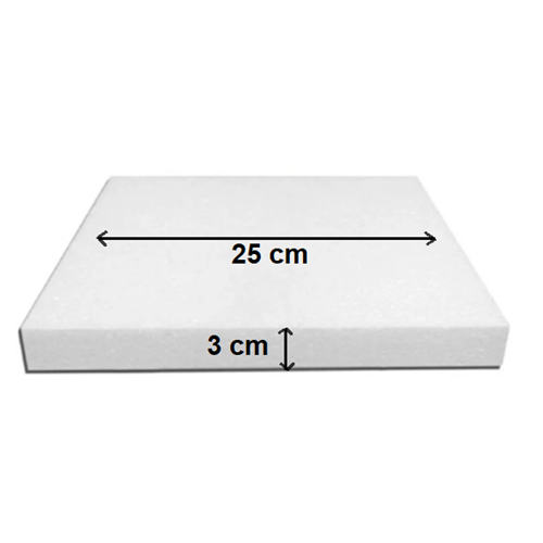 Strafor Kare Pasta Altlığı Taban (25x25x3 cm)