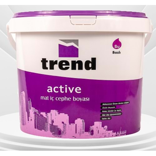 Trend Active Mat İç Cephe Plastik Boyası 10/1 (Beyaz)
