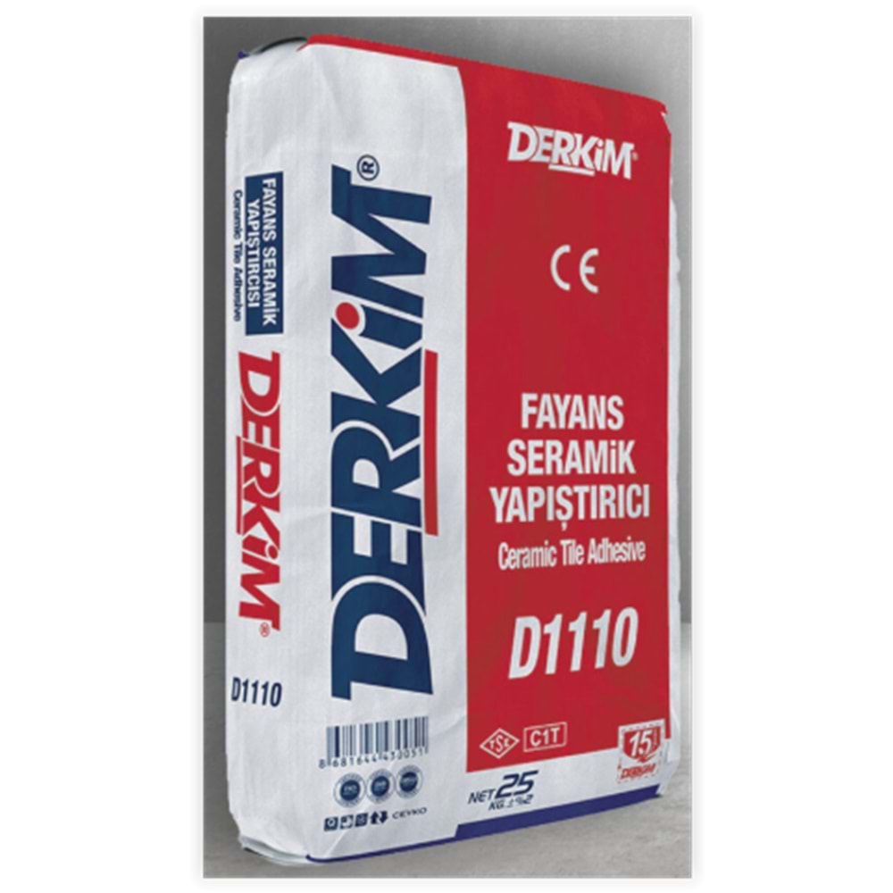 Aragonit Derkim Fayans Seramik Yapıştırıcı 25 kg (Gri)