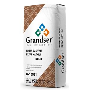 Grandser Hazır El Sıvası Elyaf Katkılı (Kalın) 25 kg