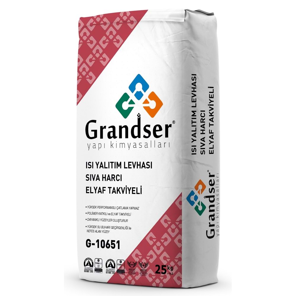 Grandser Isı Yalıtım Levhası Sıva Harcı 25 kg