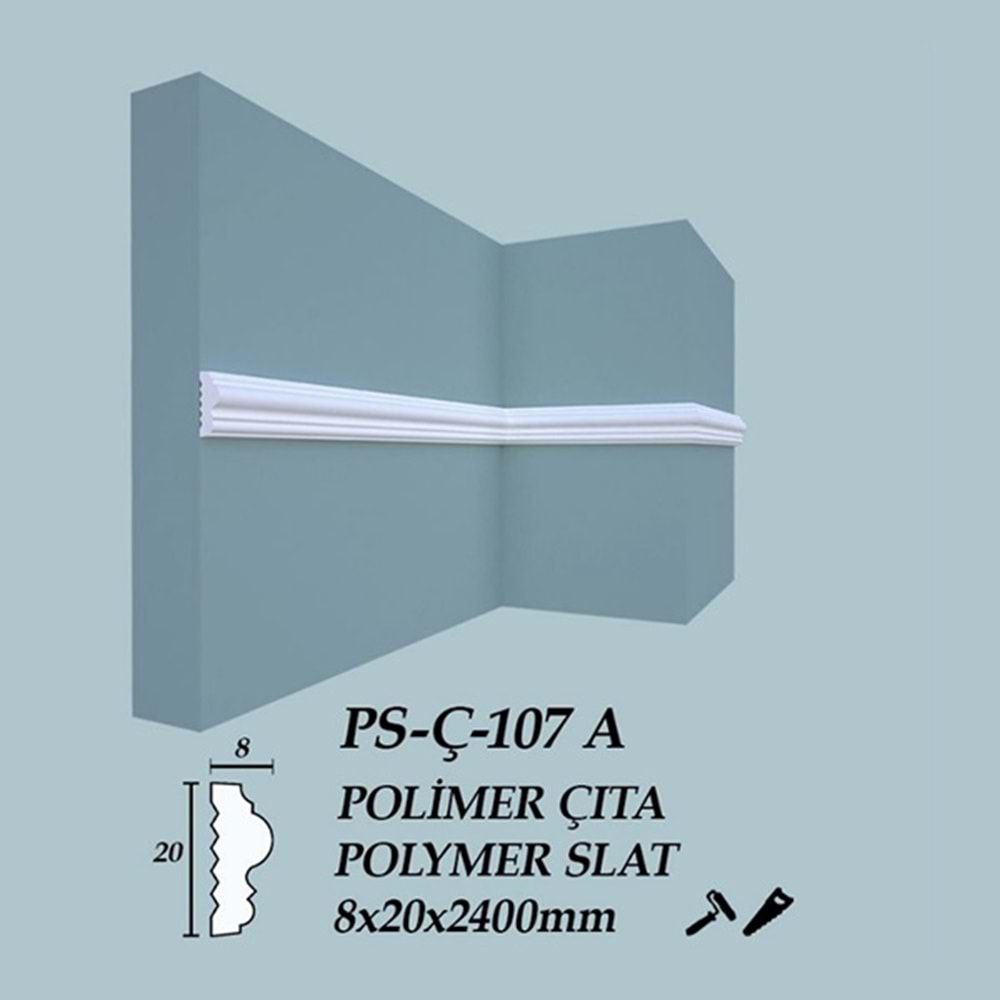 TYT Polimer Çıta PS-Ç-107 A (8x20x2400 mm)