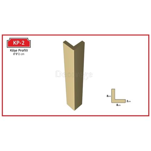 Dekoras Köşe Profili KP-2 (8x8x2 cm)